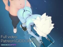 1boy 1girl 3d animated artist_name bent_over bikini blue_background blue_horns blue_skin colored_skin doggystyle giddora hetero horns loli micro_bikini oni paid_reward_available penis sex sex_from_behind shoes soukaku_(zenless_zone_zero) sound standing standing_sex swimsuit tagme tail vaginal video watermark white_hair zenless_zone_zero