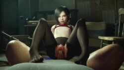 1boy 1girl 3d ada_wong age_difference aged_down animated black_hair capcom clothed_sex fat fat_man flat_chest girl_on_top hetero highres kaogum leaning_back loli looking_at_viewer looping_animation navel nipples nude old old_man pantyhose penis pov pov_crotch pussy resident_evil self-upload sex short_hair size_difference solo_focus sound tagme toes torn_clothes torn_pantyhose uncensored vaginal video