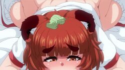 1boy 1girl 2025 20s animal_ears animated ass belly breasts censored plump clothed_sex clothes_lift condom cum cum_in_pussy doggystyle groping_breast gym_uniform huge_ass kemonokko_tsuushin kemonokko_tsuushin_~pokora~ large_breasts leaf leaf_on_head pokora_(kemonokko_tsuushin) raccoon_ears raccoon_girl sex sex_from_behind shirt shirt_lift short_hair sound sweat tagme tanuki thick_arms thick_eyebrows thick_thighs thighs vaginal video white_shirt