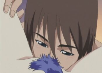 animated animated_gif aniyome_wa_ijippari blue_pubic_hair colored_pubic_hair cunnilingus katsuragi_mai licking oral pubic_hair