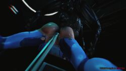 1boy 1girl 26regionsfm 3d alien anal animated anus artist_name ass ass_focus ass_shake bent_over blonde_hair blue_bodysuit blue_eyes bodysuit bouncing_ass bouncing_breasts breasts breasts_out clothed_female_nude_male crawler cum cum_in_ass doggystyle ejaculation eyeliner hair_ornament hetero high_heels highres huge_ass huge_penis interspecies large_breasts lips lipstick makeup metroid moaning nintendo nipples nude orgasm penis ponytail ponytail_holder pussy red_lips rough_sex samus_aran sex sex_from_behind sound source_request teeth thick_thighs thighs torn_bodysuit torn_clothes video wide_hips zero_suit