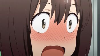 Rule 34 | 10s, 1girl, animated, animated gif, anime screenshot, blush, brown eyes, brown hair, female focus, kono bijutsubu niwa mondai ga aru!, open mouth, short hair, solo, surprised, usami mizuki