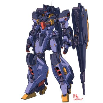 2025 absurdres alternate_universe beam_cannon colored_lineart commentary commentary_request dated derivative_work energy_gun english_commentary gundam gundam_gquuuuuux highres machinery mecha mecha_focus mobile_suit no_humans original pravin_rao_santheran radio_antenna red_visor redesign robot science_fiction signature titans_(gundam) weapon white_background yamashita_ikuto_(style) zeta_gundam zeta_gundam_(mobile_suit)