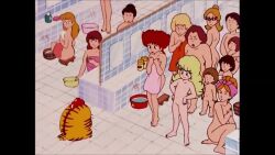 1984_(year) 80s animal animated asphyxiation ass back bare_back bare_hips bathhouse bathing bathtub bird black_hair blonde_hair blue_eyes blush breasts brown_eyes brown_hair bucket carrying carrying_person casual_nudity chicken closed_eyes completely_nude crying curly_hair drowning drunk duck eyelashes feathers feet freckles ganmo green_hair gu_gu_ganmo hair_tie hands_on_hip invisible laughing legs linda_skylark loli long_hair looking_back looking_down medium_breasts medium_hair mixed_bathing multiple_boys multiple_girls nipples nude oldschool owl penis pink_feathers pointing public_indecency public_nudity pussy red_hair retro_artstyle riding screaming shared_bathing short_hair shota sitting small_breasts sound spanking standing swimming tagme tiger toes tomboy towel transformation tsukuda_hanpeita tsukuda_tsukune twintails underwater video water whale wide_hips wings