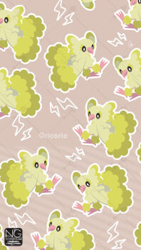 animal_focus beak bird cheerleader closed_mouth gen_7_pokemon highres lightning_bolt_symbol meme_(sleepsheep) nintendo no_humans oricorio oricorio_(pom-pom) pokemon pokemon_(creature) pokemon_focus pom_pom_(cheerleading) wings