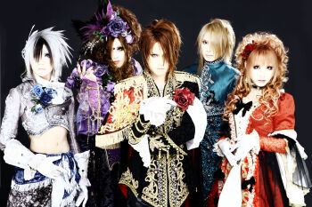 band_(music) crossdressing gothic_lolita highres j-rock lolita_fashion musician photo_(medium) trap versailles visual_kei