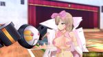 10s 2girls 3d animated blush bouncing_breasts bow breasts brown_hair cleavage eyepatch green_eyes haruka_(senran_kagura) large_breasts multiple_girls pasties red_eyes senran_kagura tagme torn_clothes video video white_hair yagyu_(senran_kagura)
