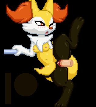 1girl animal_ear_fluff animal_ears animal_feet animal_nose animated animated_gif barefoot black_fur blinking blush body_fur bouncing_breasts braixen breasts completely_nude disembodied_penis erection fox_ears fox_girl fox_tail furry furry_female gefauz gen_6_pokemon half-closed_eye hetero looking_down looping_animation navel nintendo nipples nude one_eye_closed open_mouth patreon_logo penis pixel_art pokemon pokemon_(creature) pussy red_eyes sex small_breasts snout solo_focus split spread_legs standing standing_on_one_leg standing_split stomach tail transparent_background vaginal white_fur wince yellow_fur