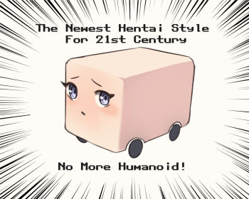 ban!_(bansankan) blush caption emphasis_lines english_text engrish_text grey_eyes motion_lines motor_vehicle original parody ranguage solo vehicle_focus what wheel