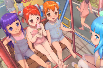 6+girls a-801 acfun acfun_girl bag barefoot blue_eyes blue_hair brown_eyes brown_hair bun_cover cardigan cleft_of_venus double_bun dress eating feet food hair_bun ice_cream kneehighs legs licking loli long_hair multiple_girls no_panties no_pants original outdoors overall_skirt purple_eyes purple_hair pussy see-through_clothes shirt short_hair shorts sitting smile socks soles swimsuit thighhighs toes uncensored walking x-ray