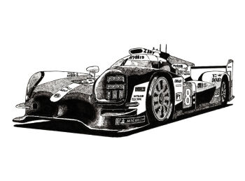 car le_mans_prototype michelin michelin_man mobil1 motor_vehicle no_humans race_vehicle racecar simple_background spoiler_(automobile) sponsor toyota toyota_ts050 tsumujimagari vehicle_focus white_background world_endurance_championship