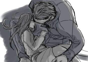 Rule 34 | 1boy, 1girl, 1kouj1 yaeko, 2019, age difference, brown hair, halloween (movie), height difference, jamie lloyd, michael myers, monochrome, older male and younger female, pregnant, size difference, uncle and niece, white mask