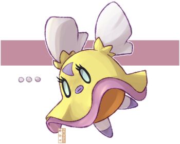 ... closed_mouth commentary dualcosmog english_commentary eyelashes flittle full_body nintendo no_humans outline pokemon pokemon_(creature) pokemon_focus solo transparent_background white_outline