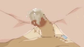 2010s animated animated_gif breasts cum diana_(tsunpuri) erozuki green_hair nipples nipples_touching penis source_request straddling tsunpuri