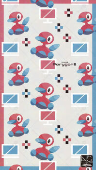 beak character_name computer gen_2_pokemon highres laptop meme_(sleepsheep) monitor nintendo no_humans pokemon pokemon_(creature) pokemon_focus porygon2 star_(symbol) star_in_eye symbol_in_eye tail