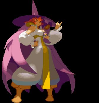 Rule 34 | capcom, cape, hat, magician, purple cape, red hair, tabasa, warzard, witch, witch hat
