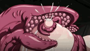 10s 1boy 3girls animated animated_gif anime_screenshot bandages black_hair blonde_hair breasts creature curvy grabbing_another&#039;s_breast groping head_back hizuki_ayana hizuki_touko hoods_entertainment huge_breasts huge_nipples indoors kagaku_na_yatsura komaba_haruki kuze_airi lab_coat lactation lowres milk molestation multiple_girls nipples nozaki_masaya puffy_nipples purple_hair sweat tentacles thick_thighs thighhighs thighs