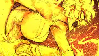 Rule 34 | 1girl, absurdres, black clover, breasts, fire, highres, limn044, magic, mereoleona vermillion, short hair