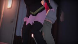 1boy 1girl 3d anal animated anus ashido_mina ass ass_shake audible_speech boku_no_hero_academia breasts clothed_sex colored_pubic_hair colored_skin cum cum_in_ass ejaculation english_audio female_pubic_hair greatm8 hetero highres kirishima_eijirou large_breasts male_pubic_hair moaning multiple_views naughty_face pink_skin pubic_hair pussy red_pubic_hair sex sex_from_behind short_hair sound standing standing_sex video