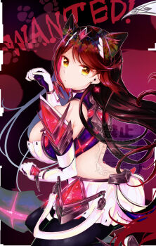 alternate_color animal_ears breasts cat_ears large_breasts mythra_(xenoblade) nemu_(ut_kakinotane) red_hair xenoblade_chronicles_(series) xenoblade_chronicles_2 yellow_eyes