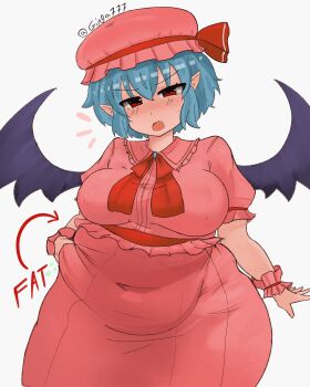 Rule 34 | blush, breasts, chubby body, fat, fat woman, ginga777, large breasts, remilia scarlet, touhou