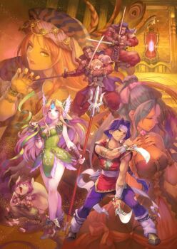 Rule 34 | belladonna (seiken densetsu 3), ben (seiken densetsu 3), bill (seiken densetsu 3), elliot (seiken densetsu 3), haccan, hawkeye (seiken densetsu 3), holding, holding weapon, isabella (seiken densetsu 3), jessica (seiken densetsu 3), multiple boys, multiple girls, official art, riesz, seiken densetsu, seiken densetsu 3, tagme, weapon