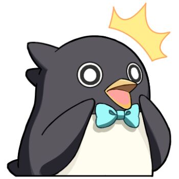^^^ animal_focus bird blue_bow blue_bowtie bow bowtie commentary english_commentary lowres no_humans official_art open_mouth penguin sherlock_(stella_sora) simple_background solo stella_sora traditional_bowtie transparent_background