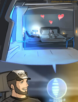 commander_shepard commander_shepard_(male) dakkun39 edi_(mass_effect) jeff_moreau joker_(mass_effect) mass_effect_(series) mass_effect_2 quarian robot speech_bubble tali&#039;zorah tumblr tumblr_username