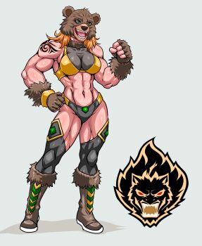 1girl abs absurdres highres muscular muscular_female original solo tagme taroimo_(00120014) wrestler wrestling_outfit