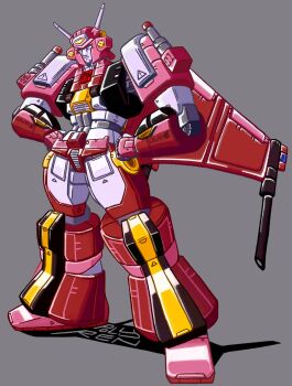 Rule 34 | 1girl, absurdres, airplane wing, armor, autobot, blue eyes, character request, colored skin, commentary, elita one, elita prime, helmet, highres, humanoid robot, insignia, mecha, metal skin, pink armor, pink helmet, redesign, rentototl, robot, robot girl, science fiction, solo, transformers, transformers (skybound)