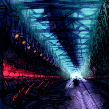 Rule 34 | androgynous, cable, dark, gender request, glowing, kansou samehada, machine, mechanical, solo