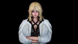 1futa 1girl 3d animated audible_music breasts futa_with_female futanari highres honey_select huge_breasts large_breasts large_penis mini_person minigirl nipples penis potaklulu sex size_difference sound suspension tagme video