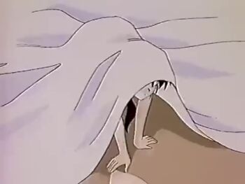 1girl animated anime_screenshot ass bathing bowl breasts dokkiri_doctor food noodles ramen scientist shrinking solo sound swimming tagme video voyeurism