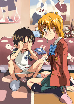 00s 1boy 1girl after_fellatio aftersex age_difference bed black_hair blazer blue_bow blush bow briefs brother_and_sister cirima closed_eyes cum cum_in_mouth cumdrip doll femdom flaccid flat_chest futari_wa_precure heart hetero incest indoors jacket kneehighs kneeling male_underwear male_underwear_pull misumi_nagisa misumi_ryouta on_floor onee-shota open_clothes open_mouth open_shirt orange_hair penis precure rabbit raglan_sleeves rape red_eyes school_uniform shirt short_hair shota siblings sitting skirt slippers small_penis socks spread_legs stuffed_animal stuffed_toy sweat tears teenage_girl_and_younger_boy testicles tissue uncensored underwear volvox wariza