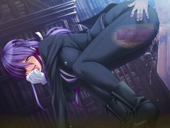 1boy 1girl all_fours ass bent_over censored doggystyle female_orgasm game_cg grabbing_another&#039;s_ass hetero huge_ass kagami_hirotaka lilith-soft moaning onmyou_kishi_towako onmyou_kishi_towako_hebi_kami_no_inma_choukyou orgasm sex sex_from_behind shiki_reika shota smile tailcoat vaginal x-ray