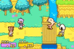 2girls ahoge animal_ears animated bridge brown_hair cat_ears dancing dog_ears food health_bar hololive inugami_korone inugami_korone_(1st_costume) listener_(inugami_korone) looping_animation mario_&amp;_luigi:_superstar_saga mario_&amp;_luigi_rpg mario_(series) multiple_girls nekomata_okayu nekomata_okayu_(1st_costume) nintendo onigiri onigirya_(nekomata_okayu) parody path prison_clothes purple_hair river road tree video virtual_youtuber yumura_kino