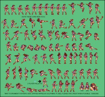 aska_(tmnt) game_console hip_attack sprite_sheet super_nintendo teenage_mutant_ninja_turtles tmnt:_tournament_fighters