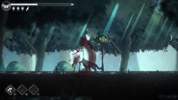 1girl animal_penis animated bestiality black_hair blight_memoria breasts cum cum_in_pussy demon_girl doggystyle game_cg horns knotted_penis sex_from_behind small_breasts sound tagme video wolf