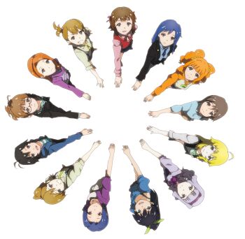 Rule 34 | akizuki ritsuko, amami haruka, black hair, blonde hair, blue eyes, blue shirt, bow, brown hair, futami ami, futami mami, ganaha hibiki, hagiwara yukiho, hamuzou, highres, hoshii miki, idolmaster, idolmaster (classic), idolmaster shiny festa, kikuchi makoto, kisaragi chihaya, kuro (toi et moi), long hair, long sleeves, minase iori, miura azusa, multiple girls, necktie, open mouth, purple shirt, red bow, shijou takane, shirt, short hair, smile, takatsuki yayoi, twintails, white background