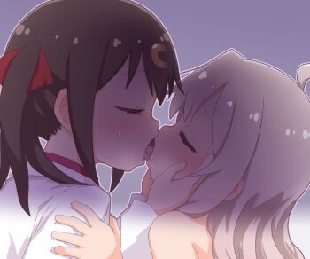 2girls animated black_hair closed_eyes clothed_female_nude_female french_kiss grey_hair incest kiss loli long_hair multiple_girls nude onii-chan_wa_oshimai! oyama_mahiro oyama_mihari short_hair siblings sisters tagme ugoira video white_hair yuri yuuge_(hangoban)