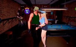 2boys 2girls 3d animated ass bar_(place) bent_over breasts breasts_out cheating_(relationship) cum cum_in_mouth cum_in_throat cum_on_ass cum_on_body cum_string dress drunk english_text fellatio fingering fishnets handjob high_heels japs8005 kiss kitagawa_marin koikatsu_(medium) large_penis moaning multiple_boys multiple_girls oral penis police police_uniform policewoman pool_table pussy sex sex_from_behind sono_bisque_doll_wa_koi_wo_suru sound swallowing table tagme tattoo undercover_cops uzaki-chan_wa_asobitai! uzaki_hana video watching