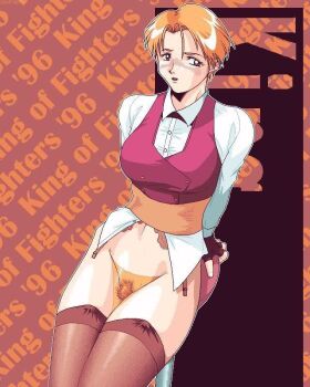aof blonde_hair king king_(snk) pubic_hair short_hair snk the_king_of_fighters wakamezake