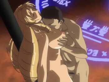 00s 1boy 1girl 2007 animated animated_gif anime_screenshot ass bible_black bible_black_new_testament blonde_hair blush bouncing_breasts breasts closed_eyes drill_hair drill_sidelocks groping groping_breast hetero huge_breasts large_breasts lipstick long_hair magic_circle makeup mature_female navel nipples nude older_female_and_younger_male open_mouth penis pubic_hair sex shin_bible_black shiny_skin shiraki_rika sidelocks straddling sweat tagme teacher_and_student thighs uncensored upright_straddle