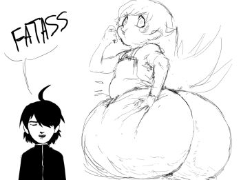 araragi_koyomi ass cellulite eating groping huge_ass loli monogatari_(series) obamaslippers oshino_shinobu plump shortstack