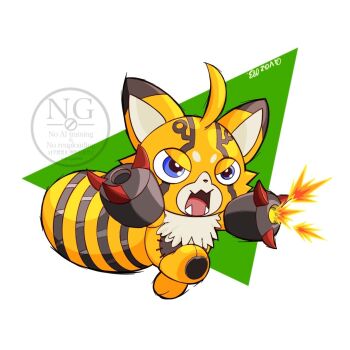 attack digimon digimon_(creature) highres pixiv_(13668624) pristimon sharp_teeth tail teeth walking