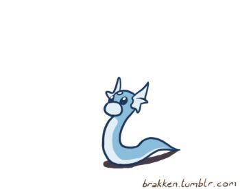 animated animated_gif brakken dragonair dragonite dratini evolution evolutionary_line gen_1_pokemon nintendo no_humans pokemon pokemon_(creature) roaring