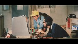 2boys anguirus animated ankylosaurus atomic_breath audible_music audible_speech beam_clash breath_weapon bug bullying carapace cigarette claws compound_eyes computer day dinosaur dirt dragon eastern_dragon ebirah energy energy_beam energy_clash energy_ring facial_hair father_and_son film_grain forest gabara giant giant_monster glasses glowing glowing_eyes godzilla godzilla's_revenge godzilla_(series) gorosaurus hat highres hill horns island japanese_audio japanese_text jungle kaiju kamacuras kumonga manda_(godzilla) mandibles mane miki_ichiro minami_shinpei minilla monster mountain mouth_beam movie_trailer multiple_boys nature ocean orange_eyes palm_tree pincers plant plasma plasma_beam plasmoid purple_eyes rainforest red_eyes roaring sea_monster sea_serpent smoke smoke_ring smoking sound spider spikes tail toho trailer_(media) tree video vines water web