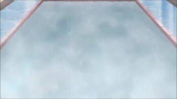 1boy 1girl 2010s animated ass ass_focus bathroom breasts brown_eyes brown_hair cum diana_(tsunpuri) ejaculation erozuki fellatio green_hair maid maid_headdress nipples oral paizuri penis source_request tsunpuri video