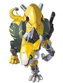 absurdres boltund gen_8_pokemon highres mechanization nintendo no_humans pokemon pokemon_(creature) robot science_fiction simple_background white_background yunimaru