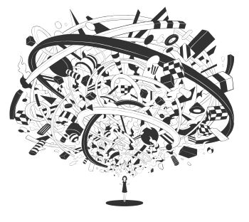 1girl absurdres closed_mouth flat_color greyscale hebitsukai highres incredibly_absurdres looking_away looking_up monochrome original short_hair short_sleeves simple_background solo white_background